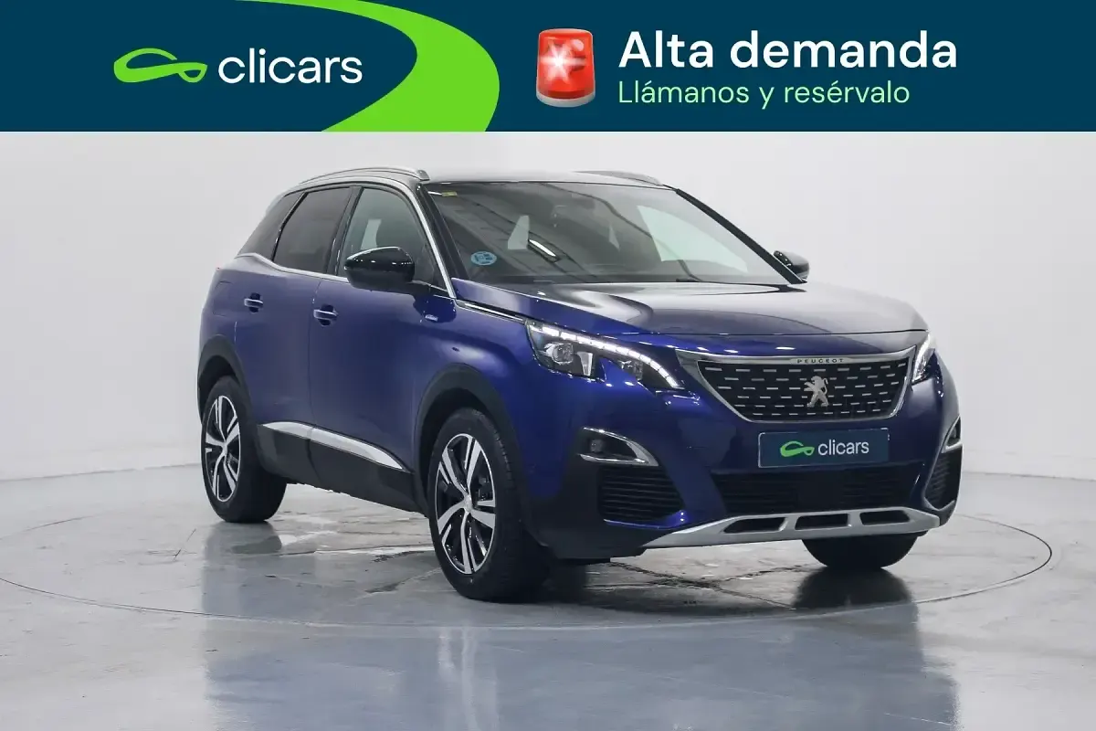 Usado Peugeot 3008 GT-line 130 CV (95 kW) 2018 Azul SUV