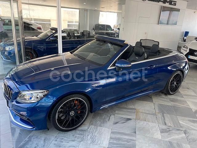 Usado Mercedes C63 AMG 476 CV (350 kW) 2019 Azul Descapotable