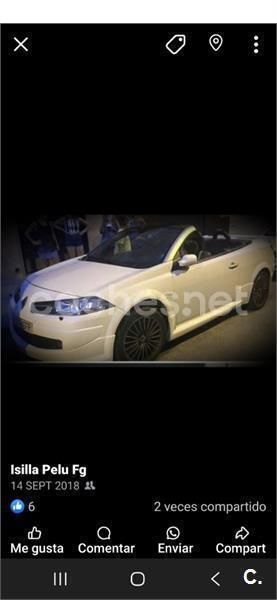 Blanco Usado 2008 Renault Mégane Cabriolet Extreme Descapotable | 5500 € (Precio justo) - Imagen 1/1