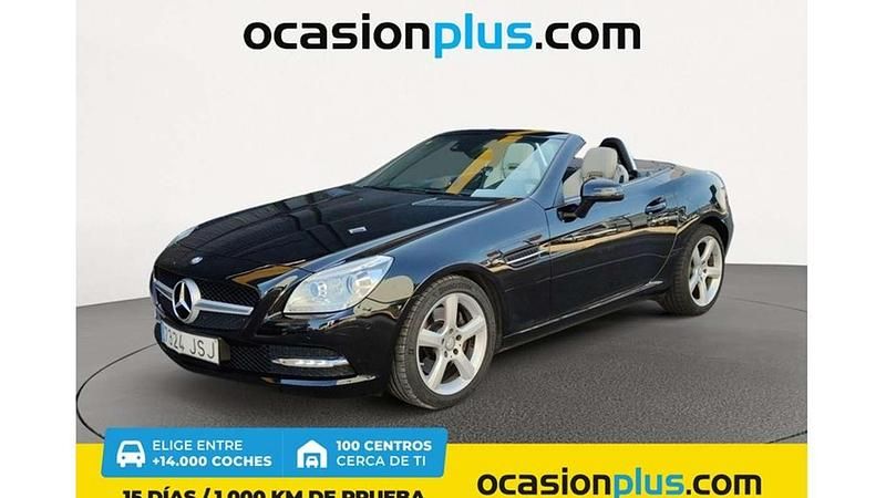 Negro Usado 2015 Mercedes SLK250 Descapotable | 23.200 € (Buen precio) - Imagen 1/4