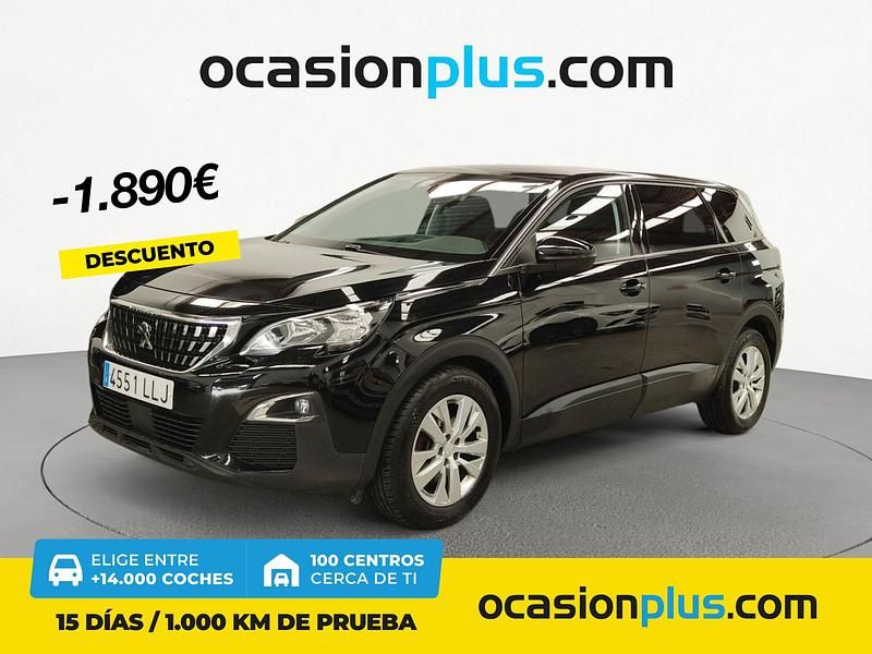 Negro Usado 2020 Peugeot 5008 Active Monovolumen | 20.800 € (Precio justo) - Imagen 1/4