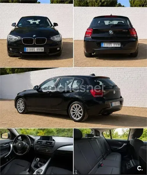Usado BMW 116 Efficient Dynamics 116 CV (85 kW) 2014 Negro Utilitario