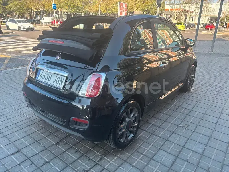 Usado Fiat 500C S 69 CV (50 kW) 2015 Negro Descapotable