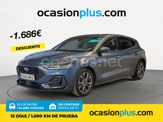 Azul Usado 2023 Ford Focus ST-Line Berlina | 17.950 € (Precio justo) - Imagen 1/4