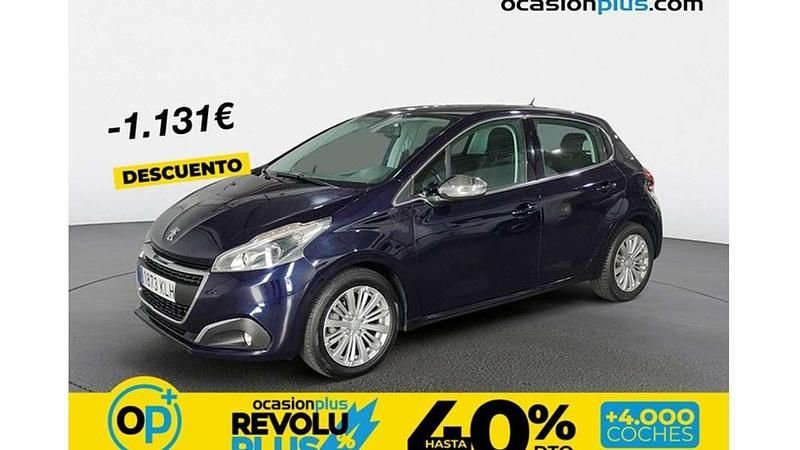 Usado Peugeot 208 Allure 110 CV (80 kW) 2018 Azul Utilitario
