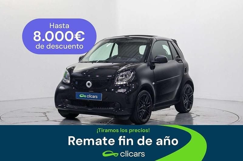 Negro Usado 2019 Smart ForTwo Electric Drive Passion Descapotable | 9990 € (Buen precio) - Imagen 1/4