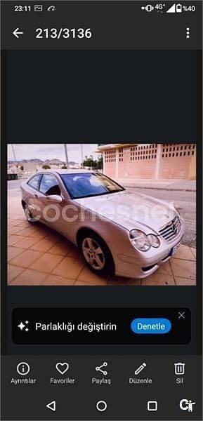 Usado Mercedes C220 150 CV (110 kW) 2006 Gris / plata Berlina