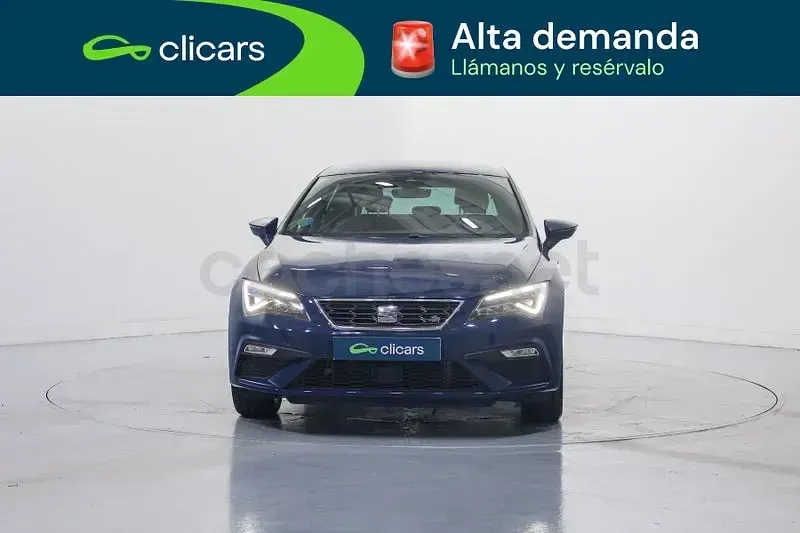 Usado Seat Leon FR 130 CV (95 kW) 2019 Azul Berlina