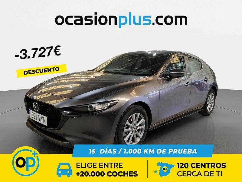 Gris Usado 2025 Mazda 3 Prime-Line Berlina | 23.290 € (Buen precio) - Imagen 1/4