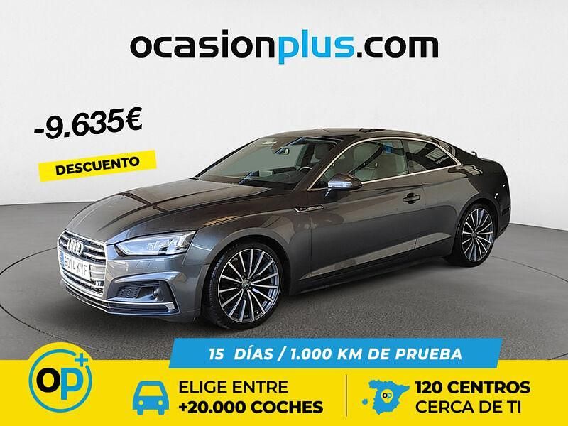 Usado Audi A5 S-Line 190 CV (139 kW) 2019 Gris Coupe