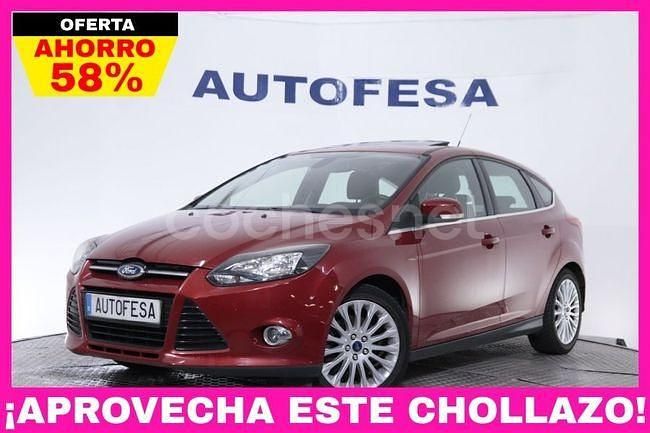 Granate Usado 2014 Ford Focus Titanium Berlina | 10.850 € (Un poco caro) - Imagen 1/4
