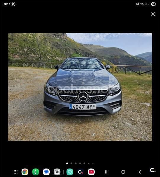 Gris / plata Usado 2018 Mercedes E220 Descapotable | 28.000 € (Precio justo) - Imagen 1/4