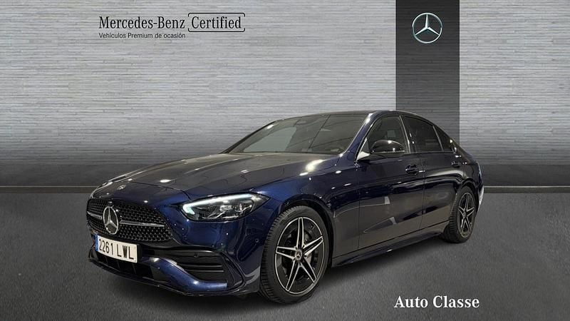 Azul Usado 2022 Mercedes C220 AMG line Berlina | 36.900 € (Precio justo) - Imagen 1/4