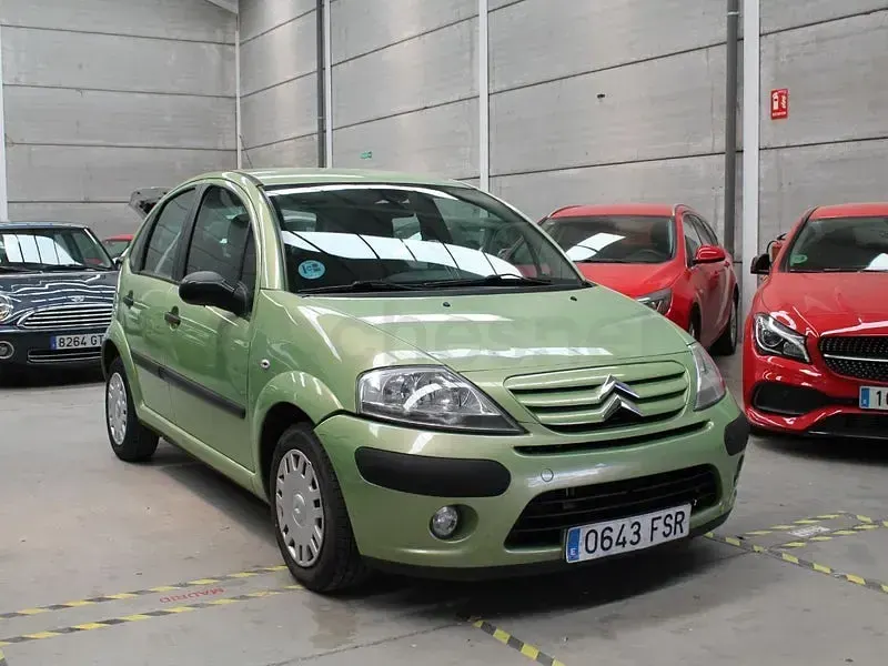 Usado Citroën C3 90 CV (66 kW) 2007 Verde Berlina