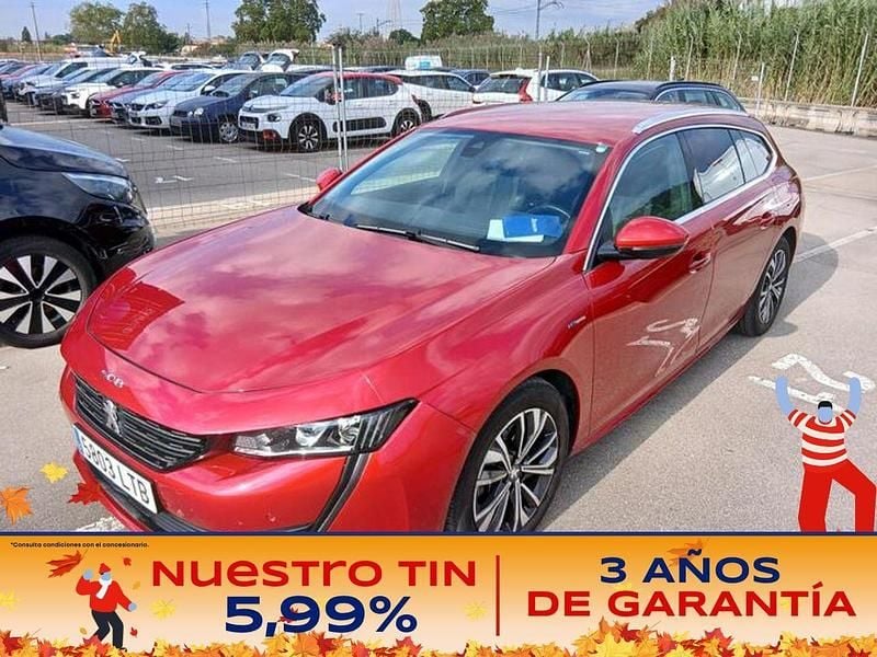Granate Usado 2021 Peugeot 508 Allure Familiar | 19.150 € (Precio justo) - Imagen 1/2
