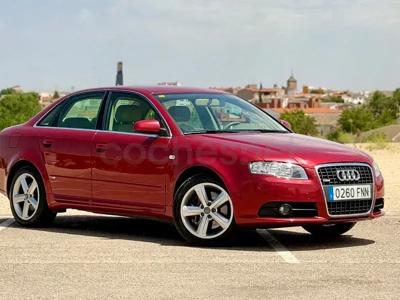 Usado Audi A4 S-Line 200 CV (147 kW) 2007 Granate Berlina