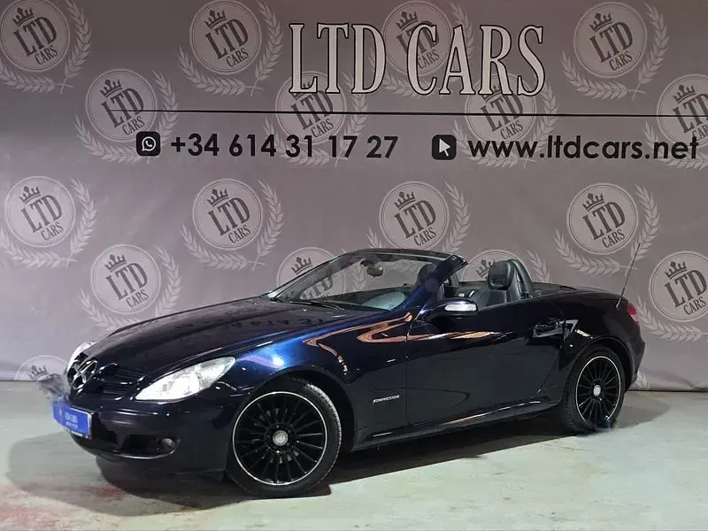 Usado Mercedes SLK200 163 CV (119 kW) 2006 Azul Descapotable