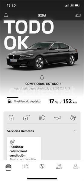 Usado BMW 520 190 CV (139 kW) 2022 Negro Berlina