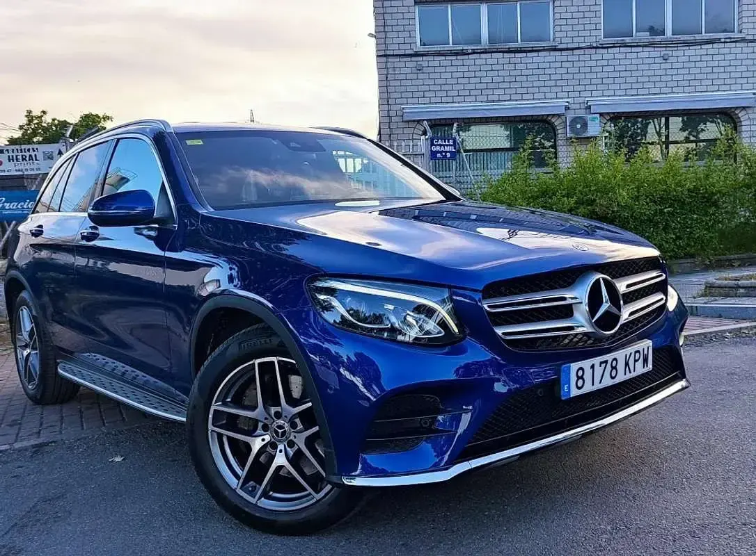 Usado Mercedes GLC250 211 CV (155 kW) 2018 Azul SUV