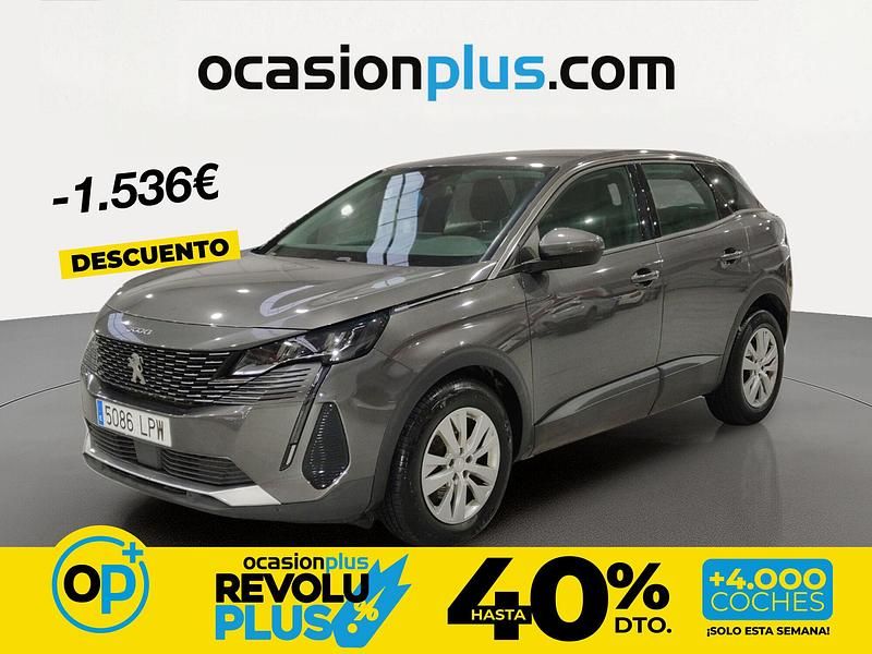 Usado Peugeot 3008 Active 130 CV (95 kW) 2021 Gris SUV