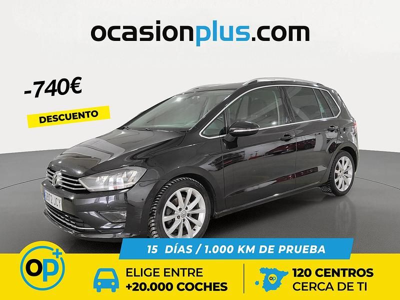 Negro Usado 2015 VW Golf Sportsvan Sport Monovolumen | 9990 € (Precio justo) - Imagen 1/4