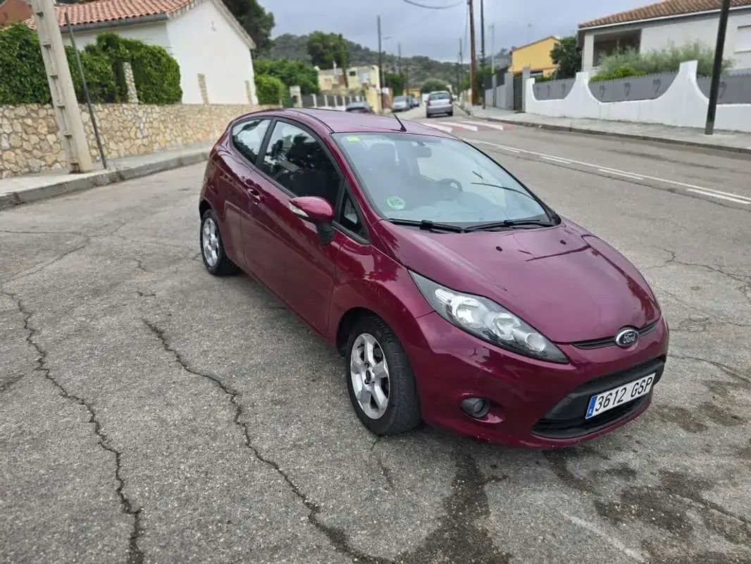 Usado Ford Fiesta Trend 82 CV (60 kW) 2009 Burdeos Utilitario