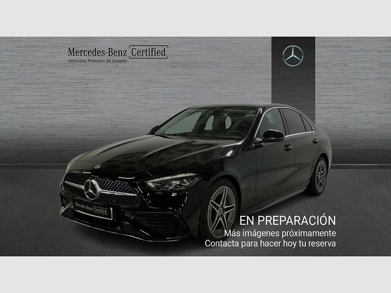 Pintura unicolor negra Usado 2022 Mercedes C200 AMG line Berlina | 36.290 € (Un poco caro) - Imagen 1/4