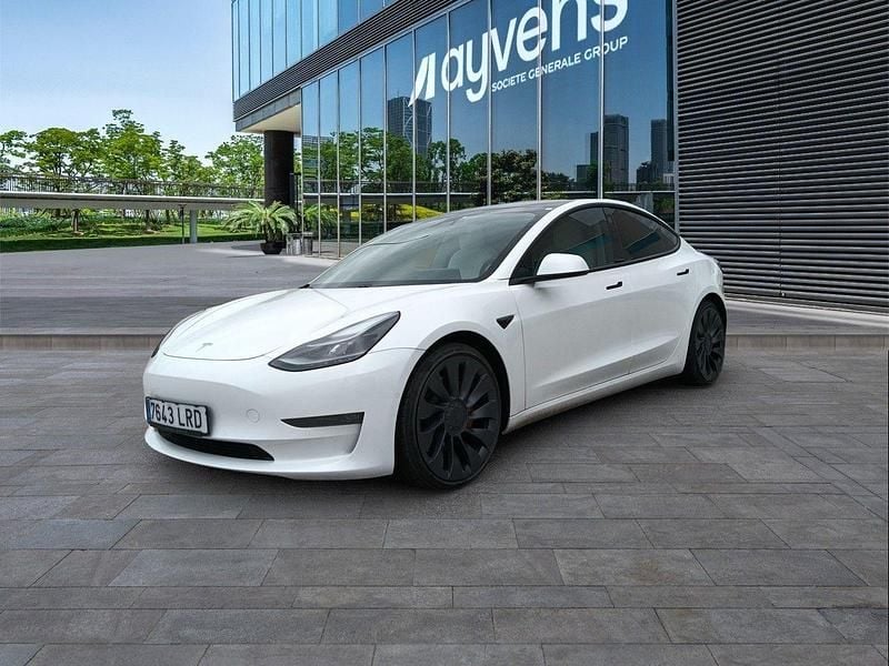 Blanco Usado 2021 Tesla Model 3 Performance Berlina | 29.600 € (Precio justo) - Imagen 1/4