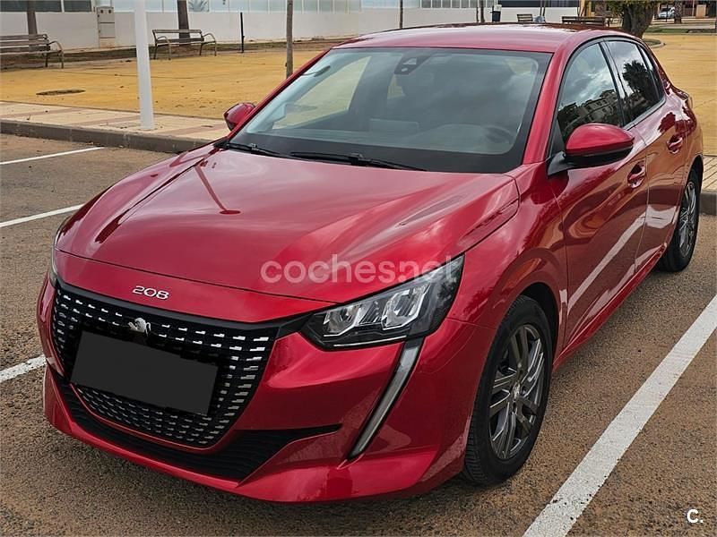 Usado Peugeot 208 Style 100 CV (73 kW) 2021 Granate Utilitario