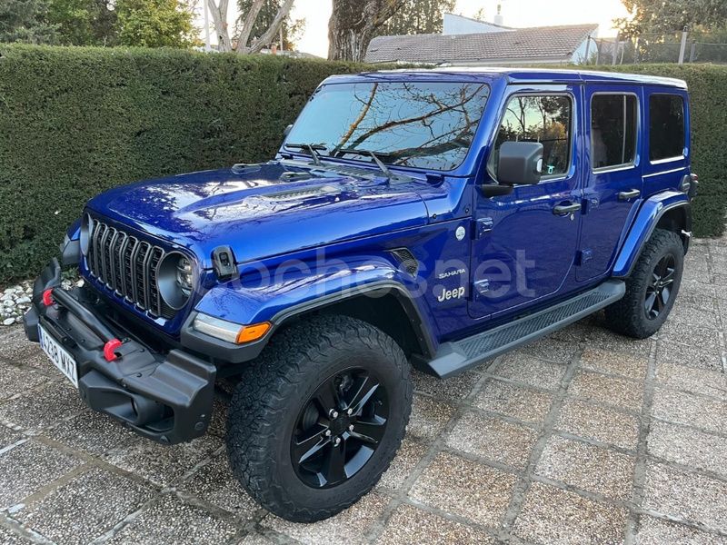 Azul Usado 2019 Jeep Wrangler Unlimited Sahara SUV | 46.500 € (Buen precio) - Imagen 1/4