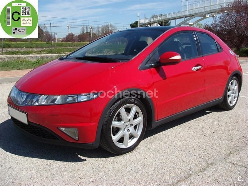 Rojo Usado 2008 Honda Civic Luxury Berlina | 5500 € (Precio justo) - Imagen 1/4