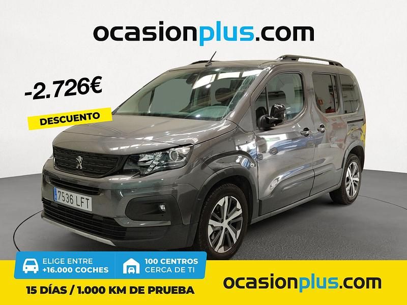 Gris Usado 2020 Peugeot Rifter GT-line Monovolumen | 18.990 € (Precio justo) - Imagen 1/4