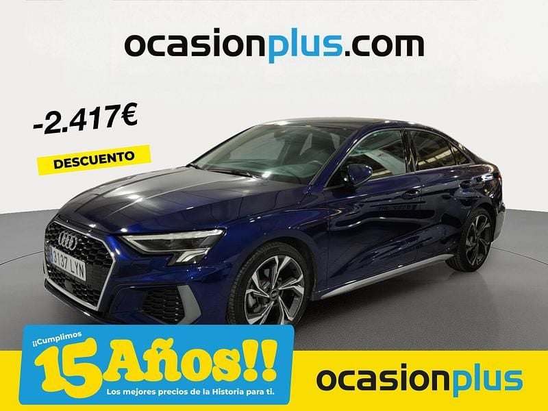 Azul Usado 2022 Audi A3 S-Line Berlina | 26.590 € (Un poco caro) - Imagen 1/4