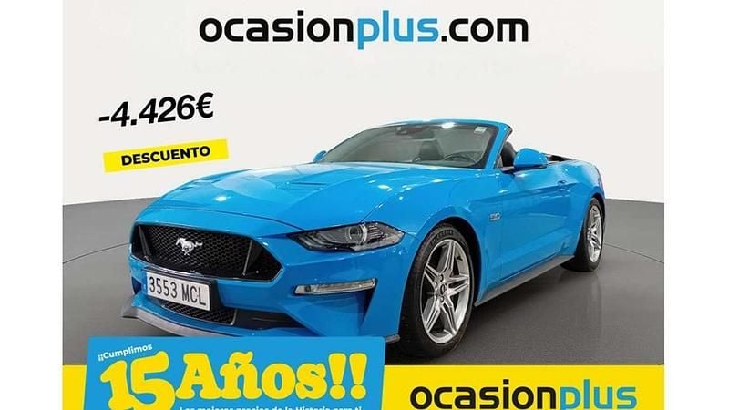Azul Usado 2022 Ford Mustang GT Convertible Descapotable | 42.719 € (Super precio) - Imagen 1/4