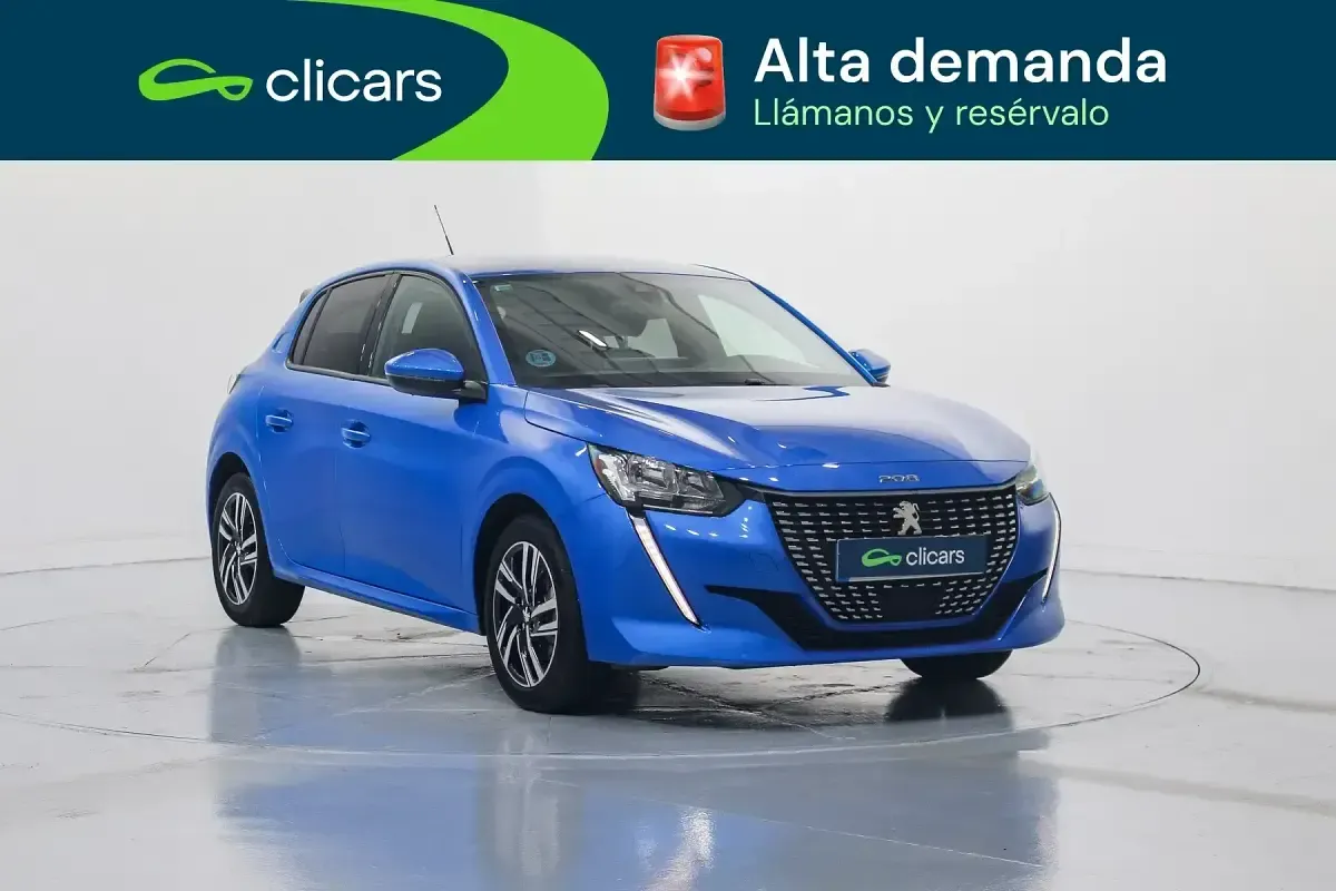 Usado Peugeot 208 Allure 100 CV (73 kW) 2019 Azul Utilitario