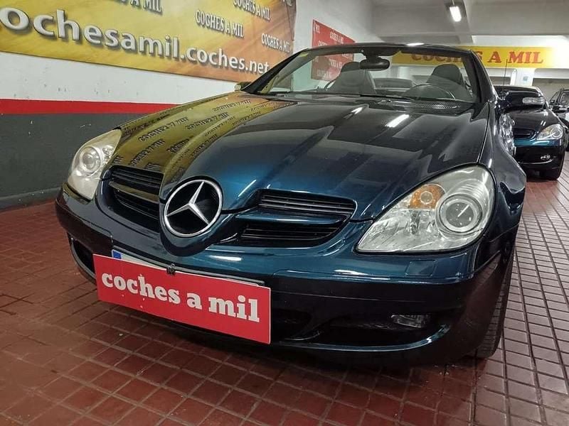 Usado Mercedes SLK200 163 CV (119 kW) 2005 Azul Descapotable