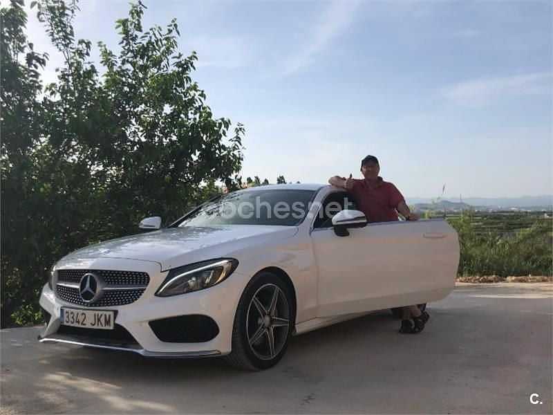 Usado Mercedes C220 AMG line 170 CV (125 kW) 2016 Blanco Coupe
