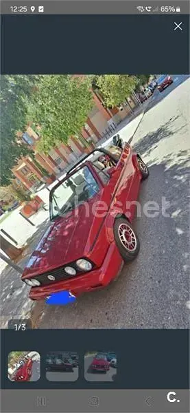 Usado VW Golf Cabriolet 112 CV (82 kW) 1992 Granate Descapotable