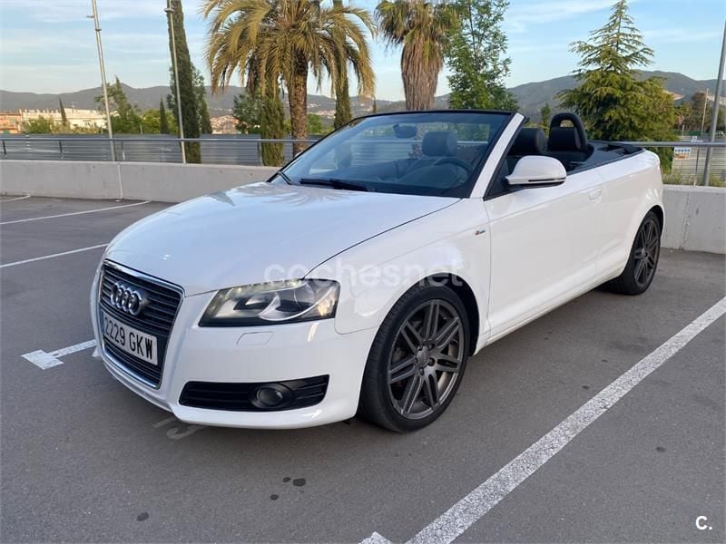 Blanco Usado 2009 Audi A3 Cabriolet Ambition Descapotable | 8700 € (Precio justo) - Imagen 1/4