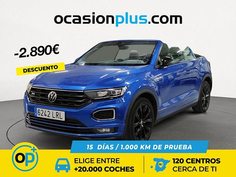Usado VW T-Roc Cabriolet R-line 150 CV (110 kW) 2021 Azul Descapotable