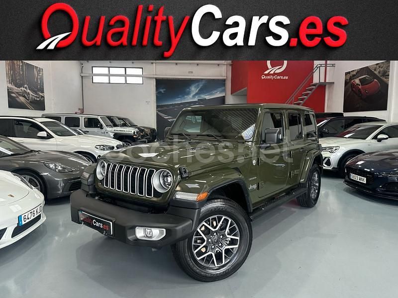 Verde Usado 2024 Jeep Wrangler Sahara SUV | 59.900 € (Precio justo) - Imagen 1/4