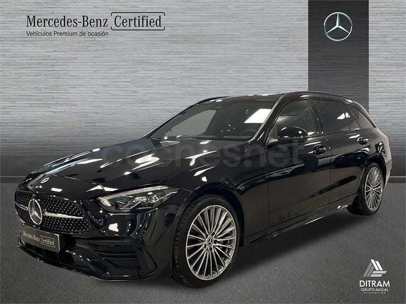 Usado Mercedes C300e AMG line 313 CV (230 kW) 2023 Negro Familiar