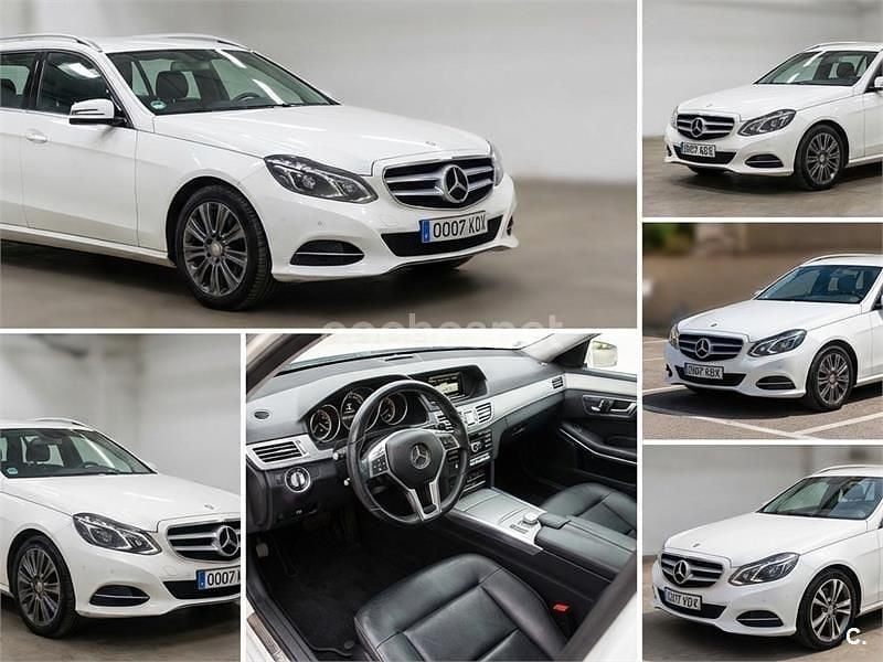 Usado Mercedes E200 Avantgarde 136 CV (100 kW) 2015 Blanco Familiar