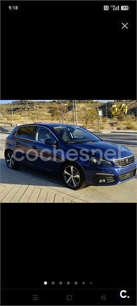 Azul Usado 2018 Peugeot 308 Allure Berlina | 9900 € (Buen precio) - Imagen 1/4