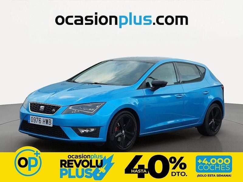 Usado Seat Leon FR 150 CV (110 kW) 2014 Azul Utilitario