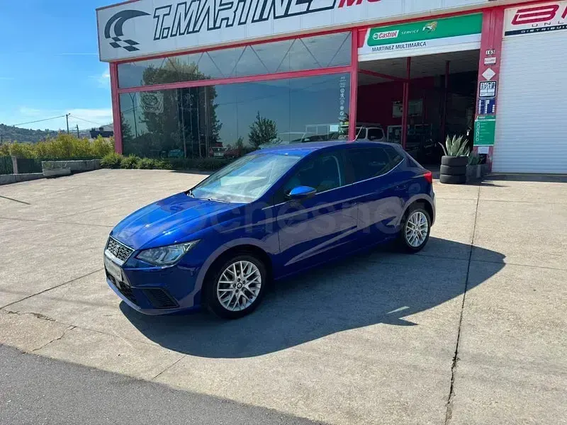 Usado Seat Ibiza Style 95 CV (69 kW) 2017 Azul Berlina
