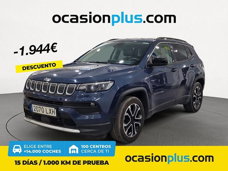 Azul Usado 2022 Jeep Compass Limited SUV | 21.390 € (Precio justo) - Imagen 1/4