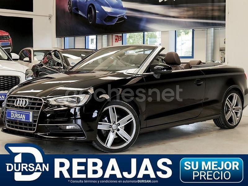 Negro Usado 2015 Audi A3 Cabriolet Ambition Descapotable | 18.990 € (Un poco caro) - Imagen 1/4