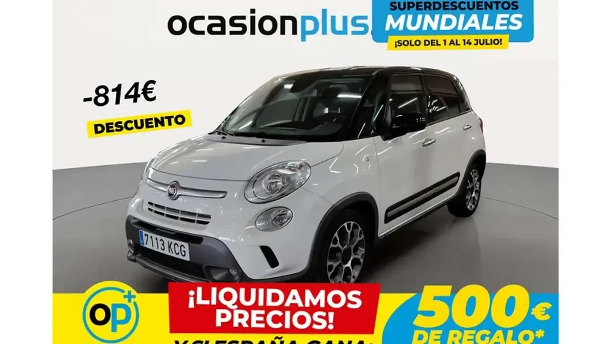 Usado Fiat 500L Trekking 120 CV (88 kW) 2017 Blanco Monovolumen