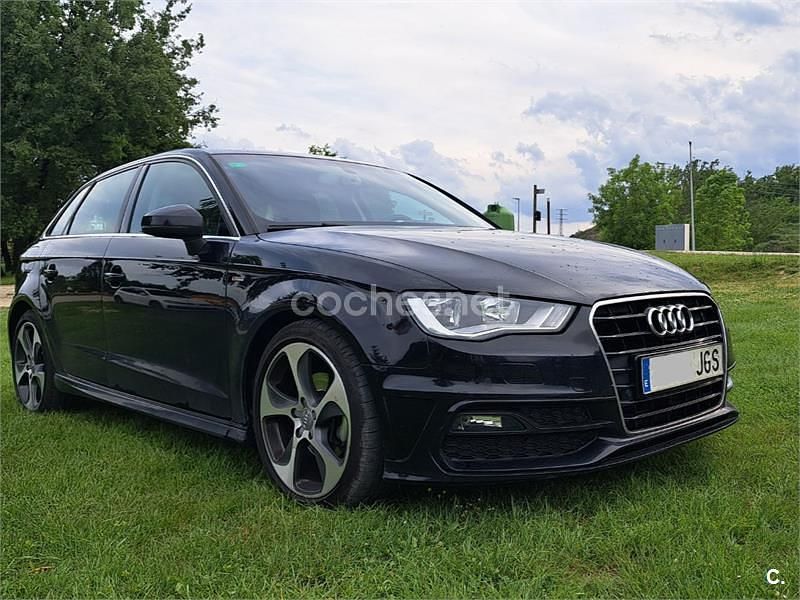 Negro Usado 2015 Audi A3 Sportback S-Line Berlina | 14.000 € (Buen precio) - Imagen 1/4